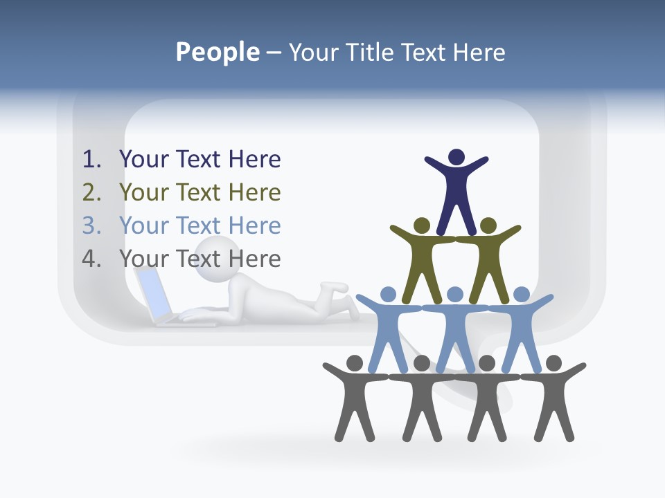 Communication Learning Lie Down PowerPoint Template