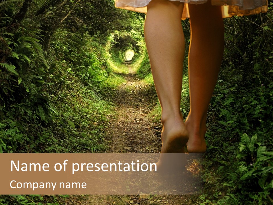 Alice Footpath Female PowerPoint Template