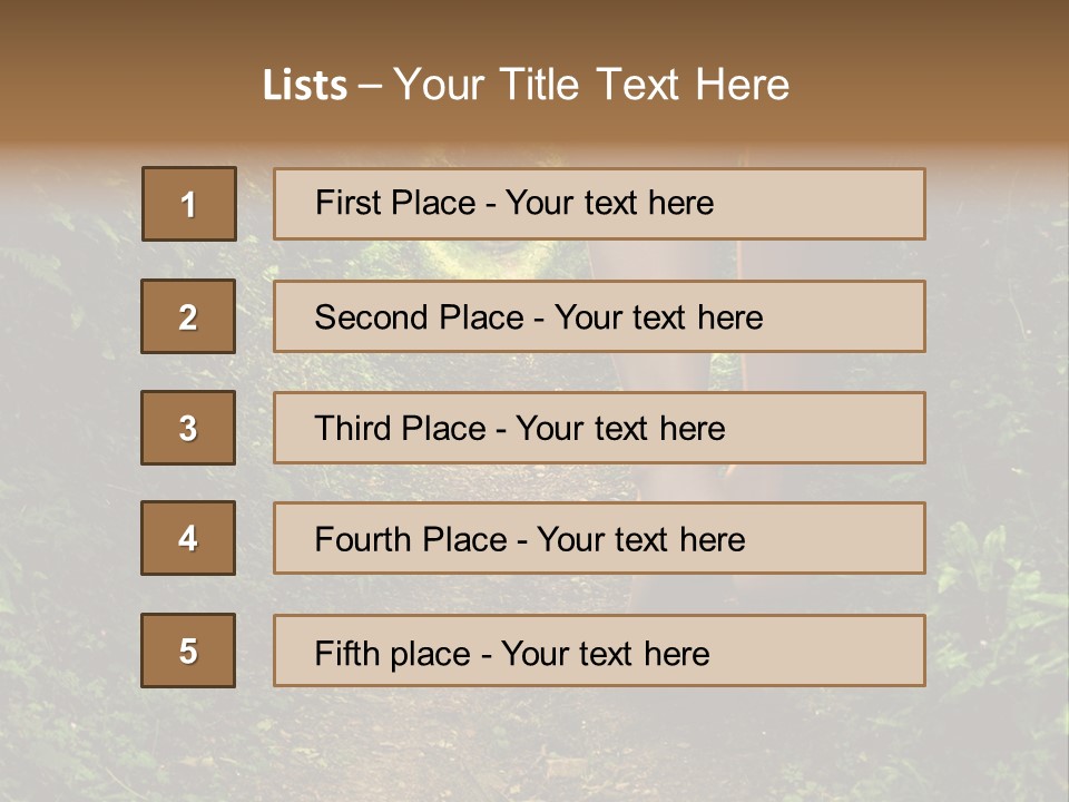 Alice Footpath Female PowerPoint Template