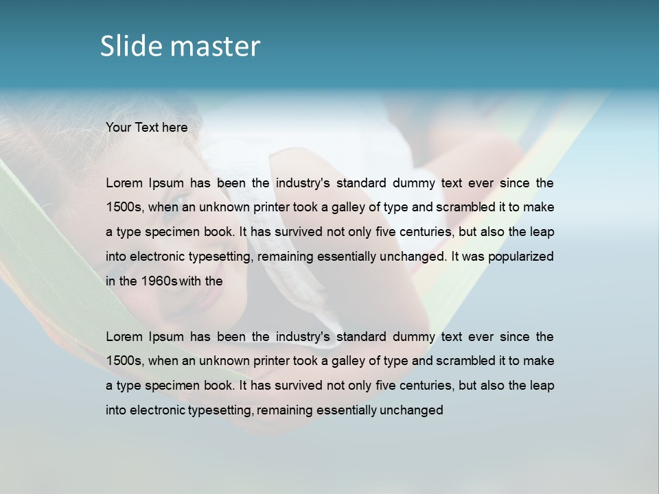 Relax Sleeping Resort PowerPoint Template
