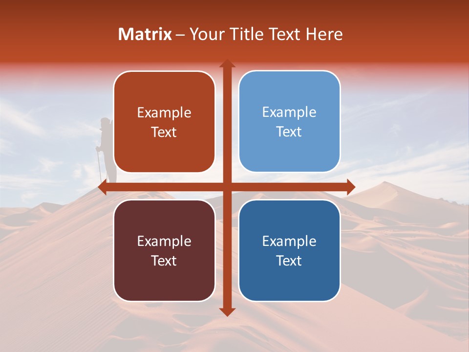 Lonely Sahara Hiker PowerPoint Template
