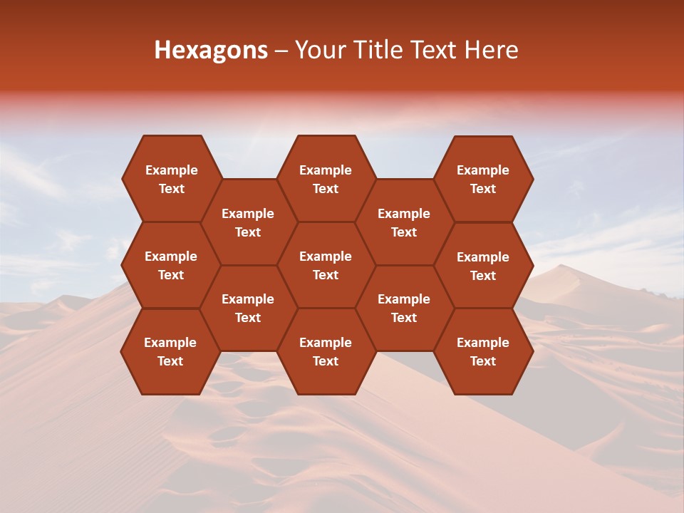 Lonely Sahara Hiker PowerPoint Template