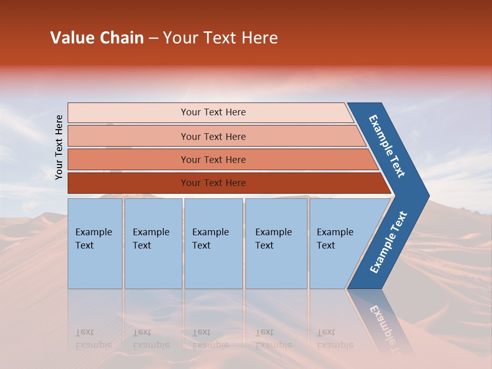 Lonely Sahara Hiker PowerPoint Template