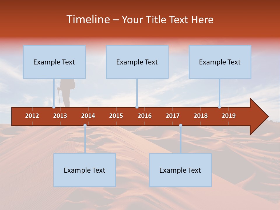 Lonely Sahara Hiker PowerPoint Template