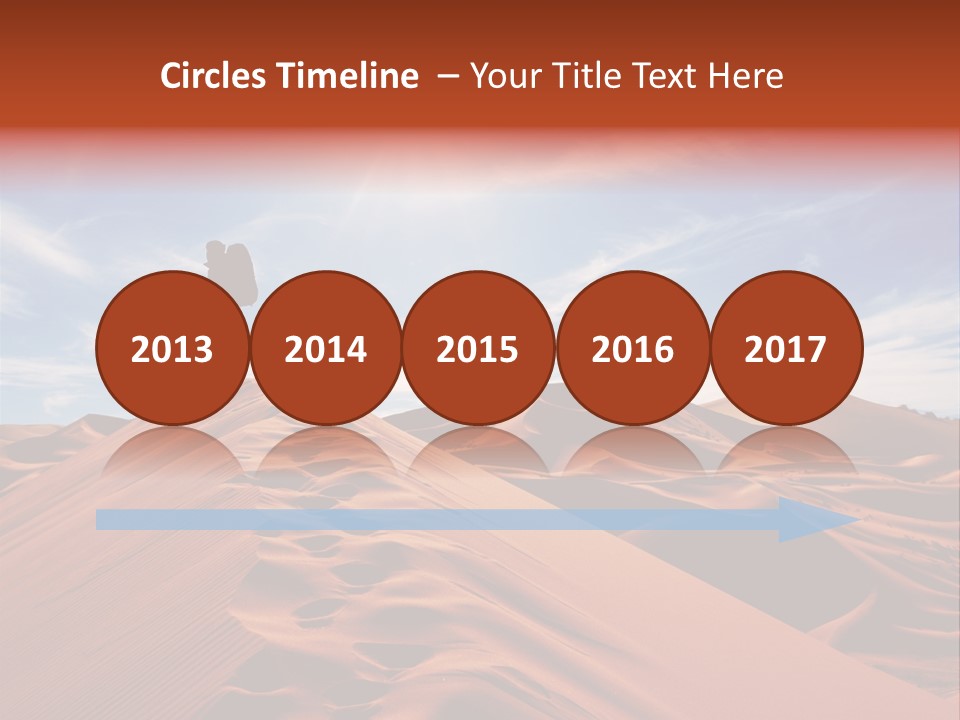 Lonely Sahara Hiker PowerPoint Template