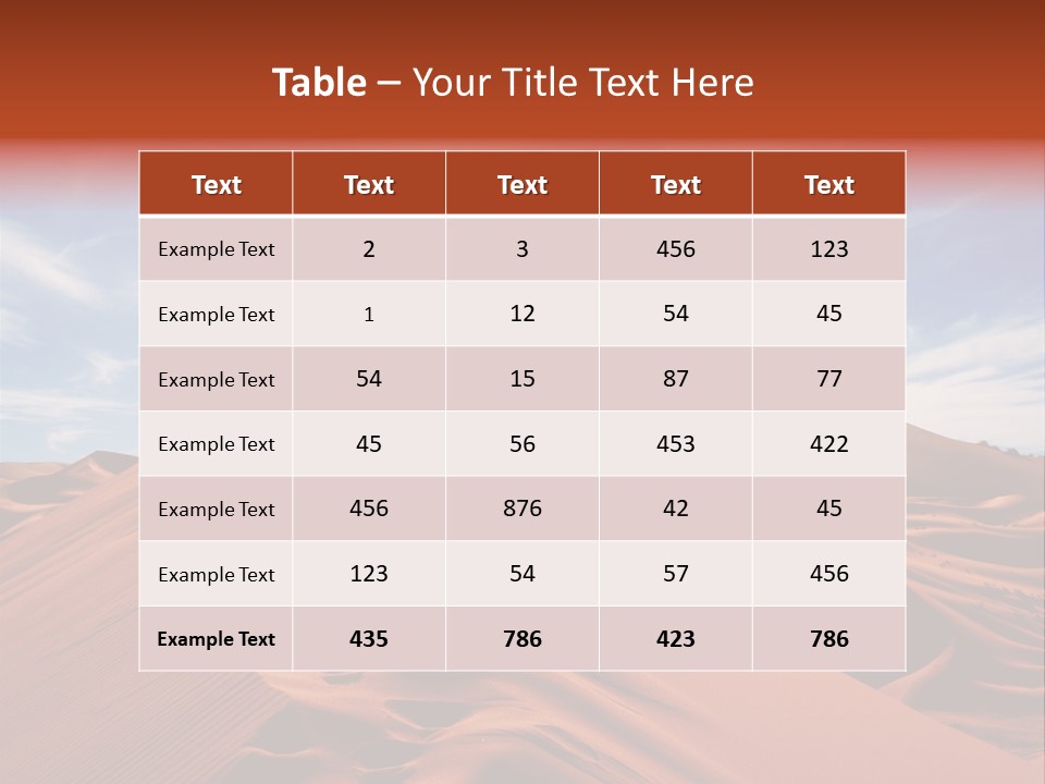 Lonely Sahara Hiker PowerPoint Template