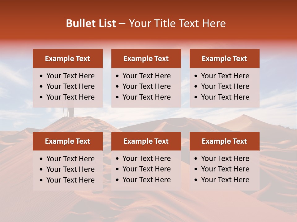 Lonely Sahara Hiker PowerPoint Template