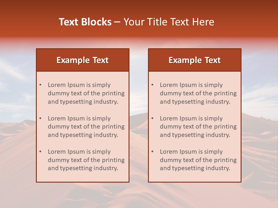Lonely Sahara Hiker PowerPoint Template