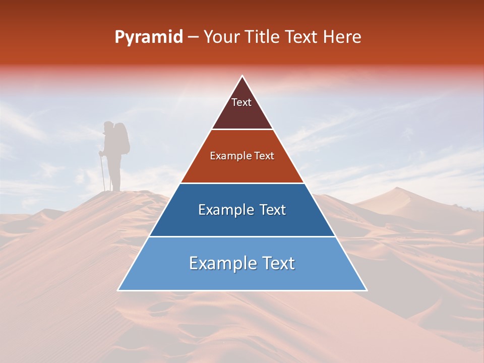 Lonely Sahara Hiker PowerPoint Template