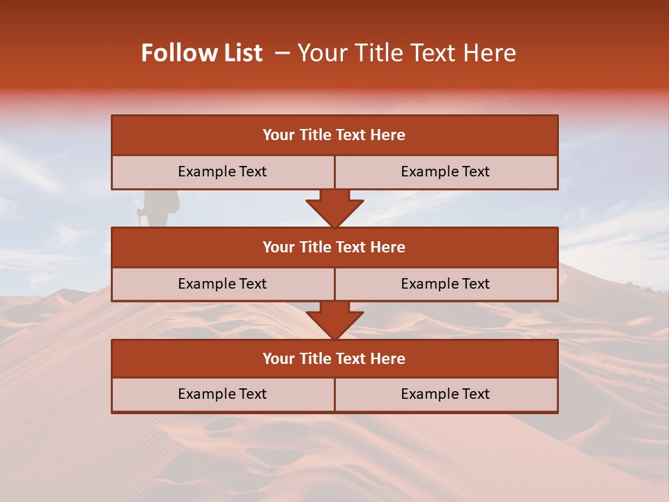 Lonely Sahara Hiker PowerPoint Template