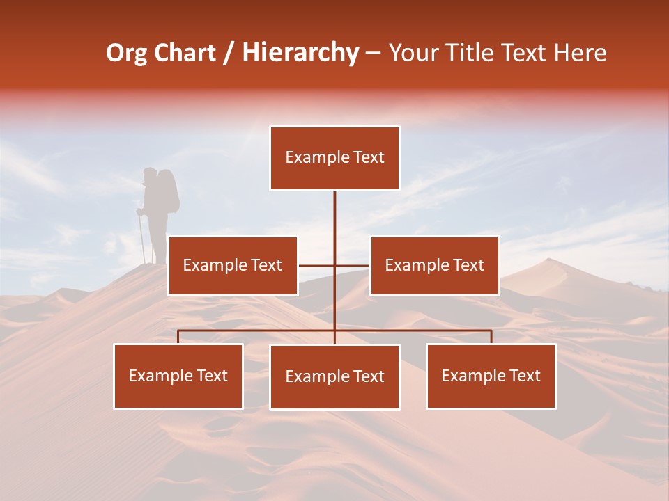 Lonely Sahara Hiker PowerPoint Template