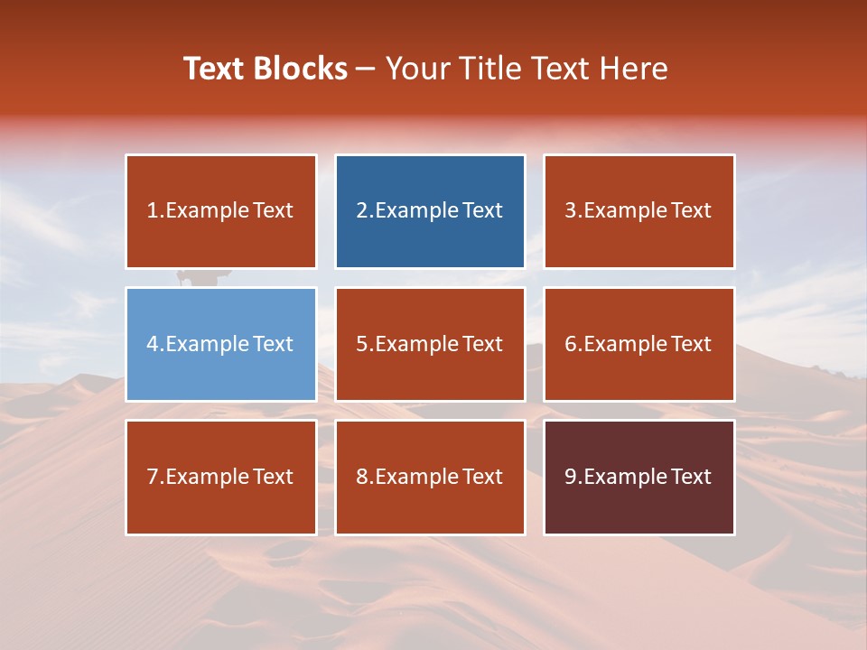 Lonely Sahara Hiker PowerPoint Template