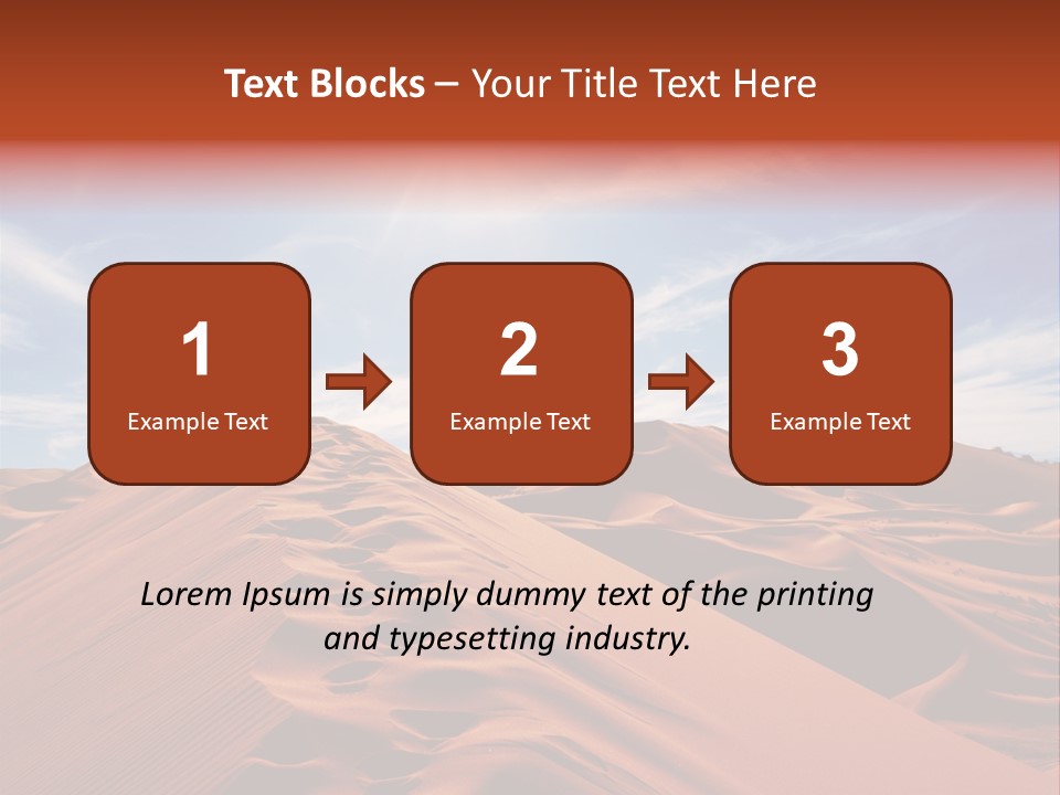 Lonely Sahara Hiker PowerPoint Template