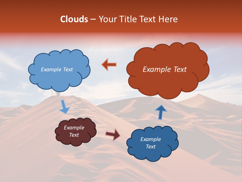 Lonely Sahara Hiker PowerPoint Template