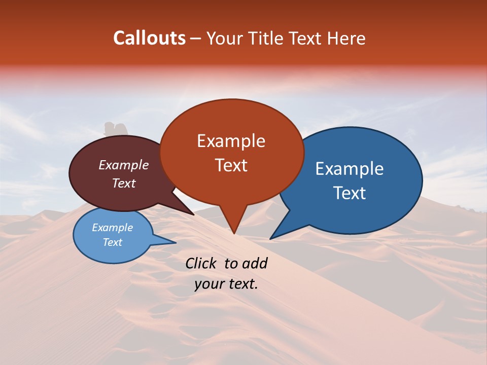 Lonely Sahara Hiker PowerPoint Template