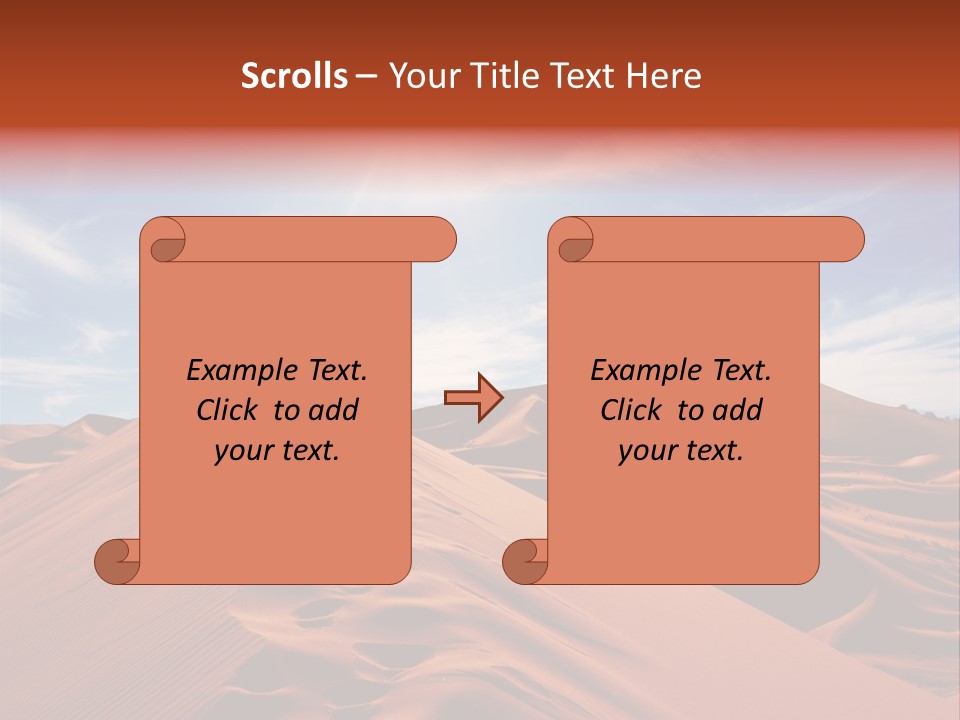 Lonely Sahara Hiker PowerPoint Template