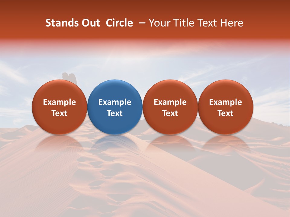 Lonely Sahara Hiker PowerPoint Template