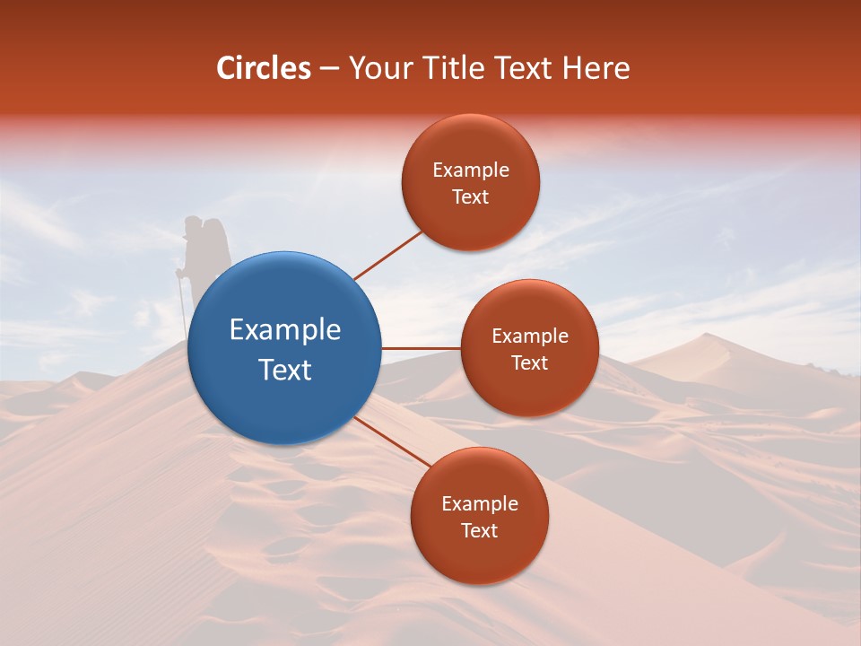 Lonely Sahara Hiker PowerPoint Template