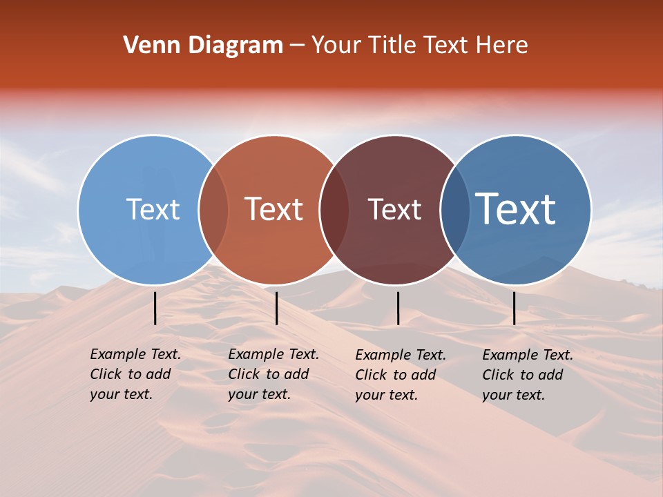 Lonely Sahara Hiker PowerPoint Template