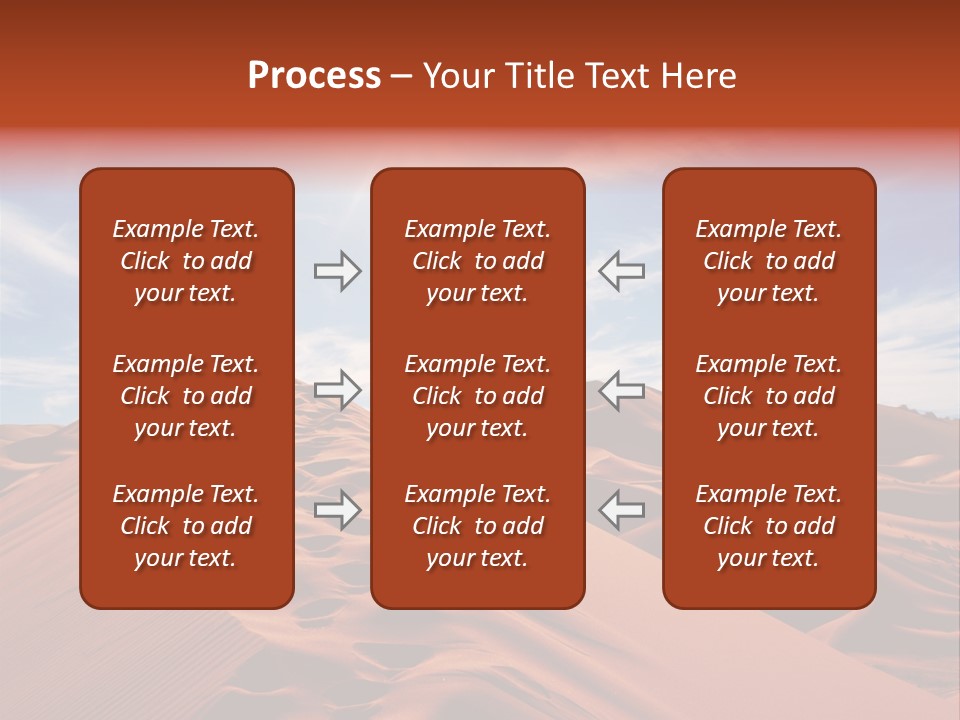 Lonely Sahara Hiker PowerPoint Template