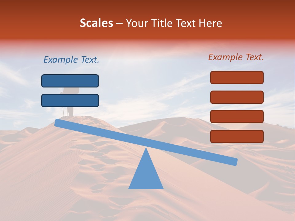 Lonely Sahara Hiker PowerPoint Template