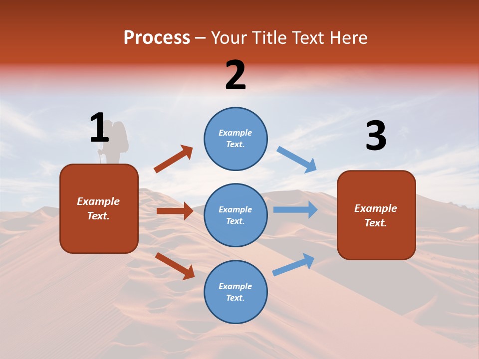Lonely Sahara Hiker PowerPoint Template