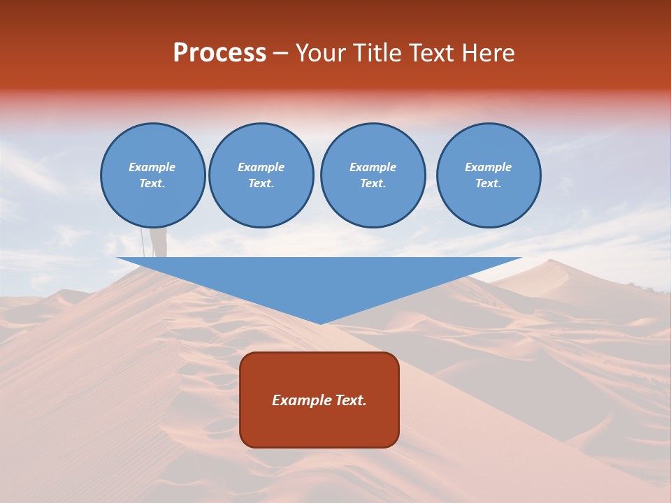 Lonely Sahara Hiker PowerPoint Template