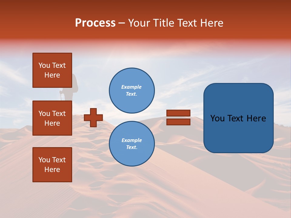 Lonely Sahara Hiker PowerPoint Template