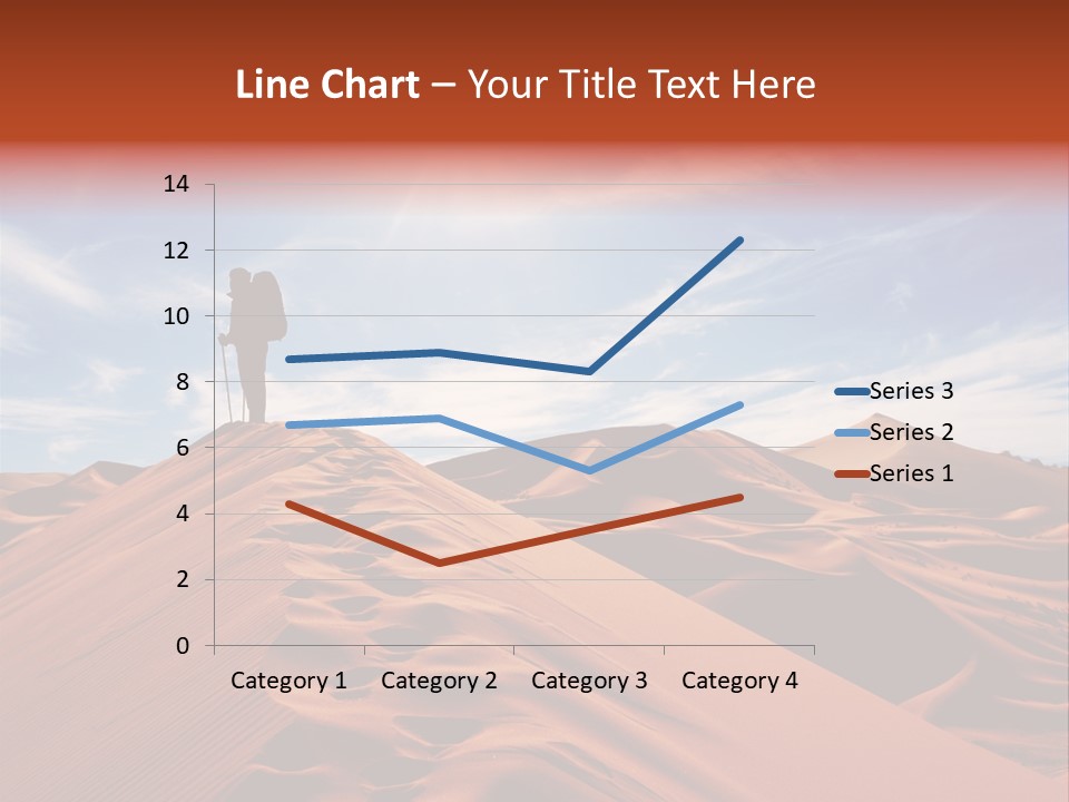 Lonely Sahara Hiker PowerPoint Template