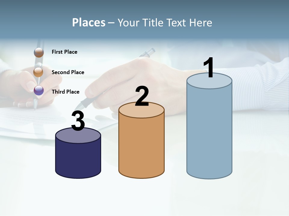 Paper Colleague Ballpoint PowerPoint Template