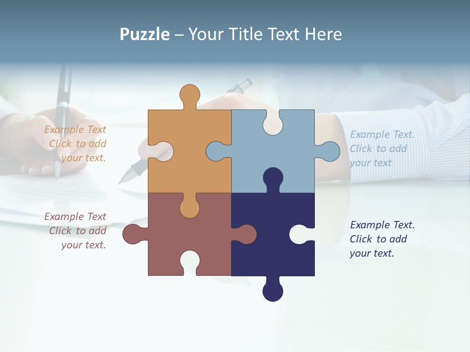 Paper Colleague Ballpoint PowerPoint Template