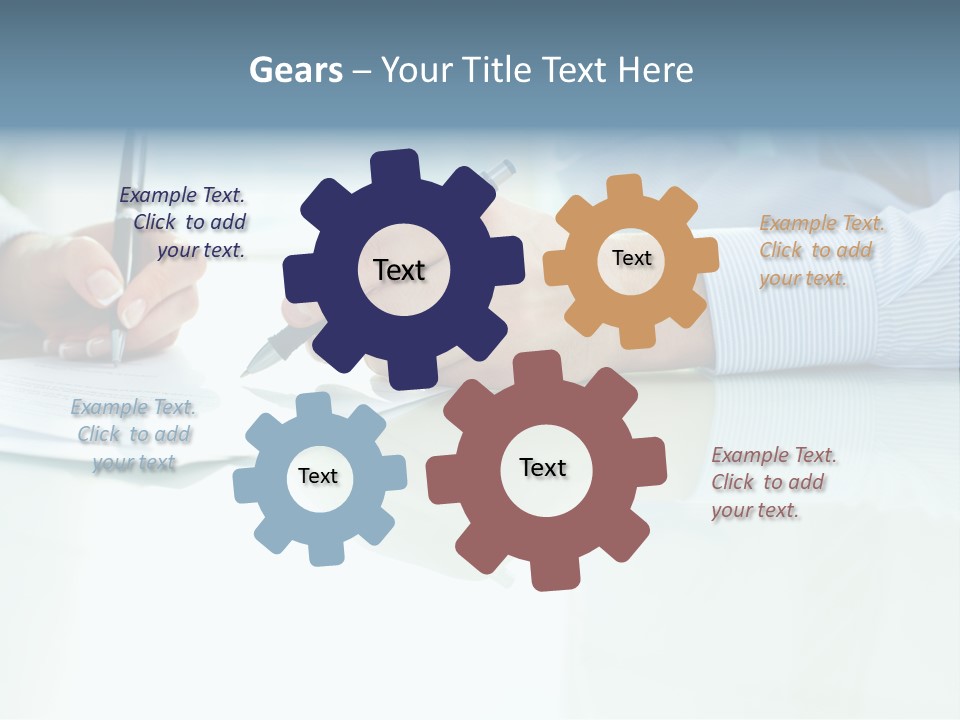 Paper Colleague Ballpoint PowerPoint Template