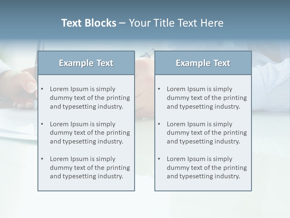 Paper Colleague Ballpoint PowerPoint Template