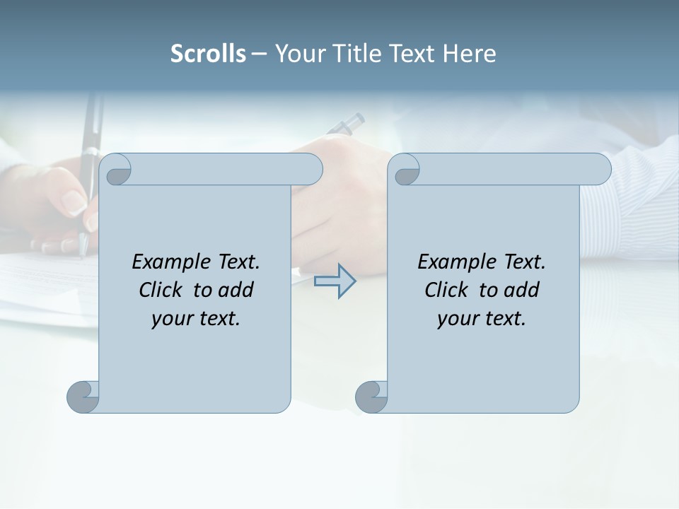 Paper Colleague Ballpoint PowerPoint Template