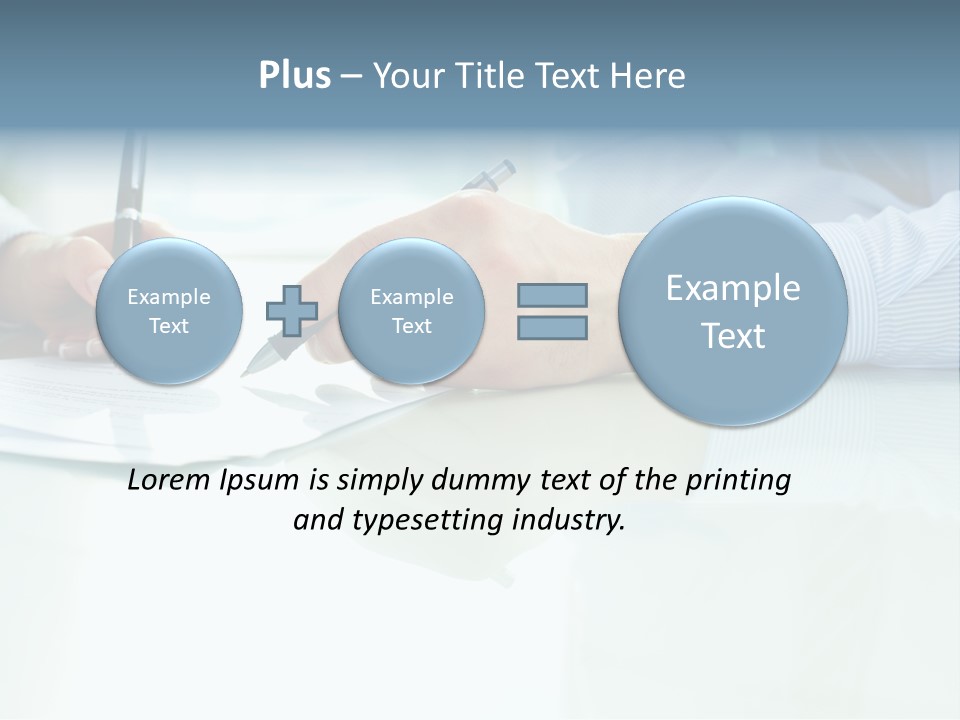 Paper Colleague Ballpoint PowerPoint Template