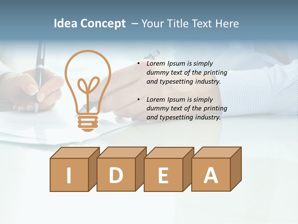 Paper Colleague Ballpoint PowerPoint Template