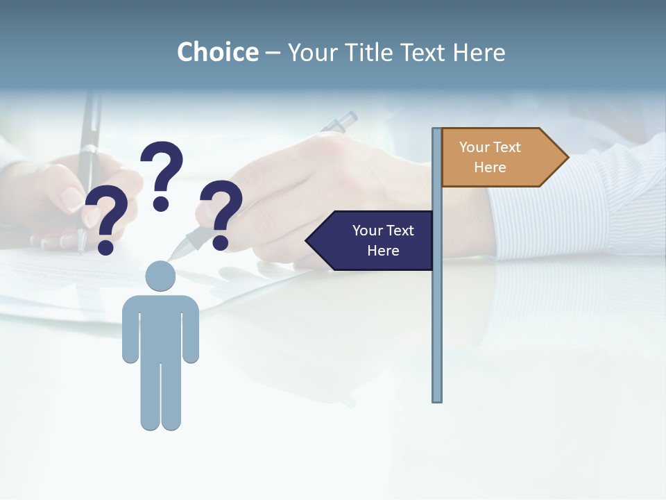 Paper Colleague Ballpoint PowerPoint Template