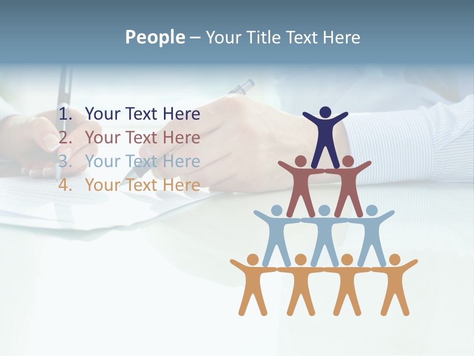 Paper Colleague Ballpoint PowerPoint Template