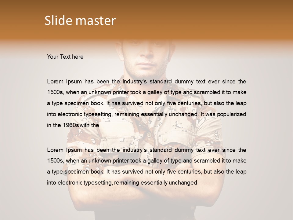 Combat Power Iraq PowerPoint Template