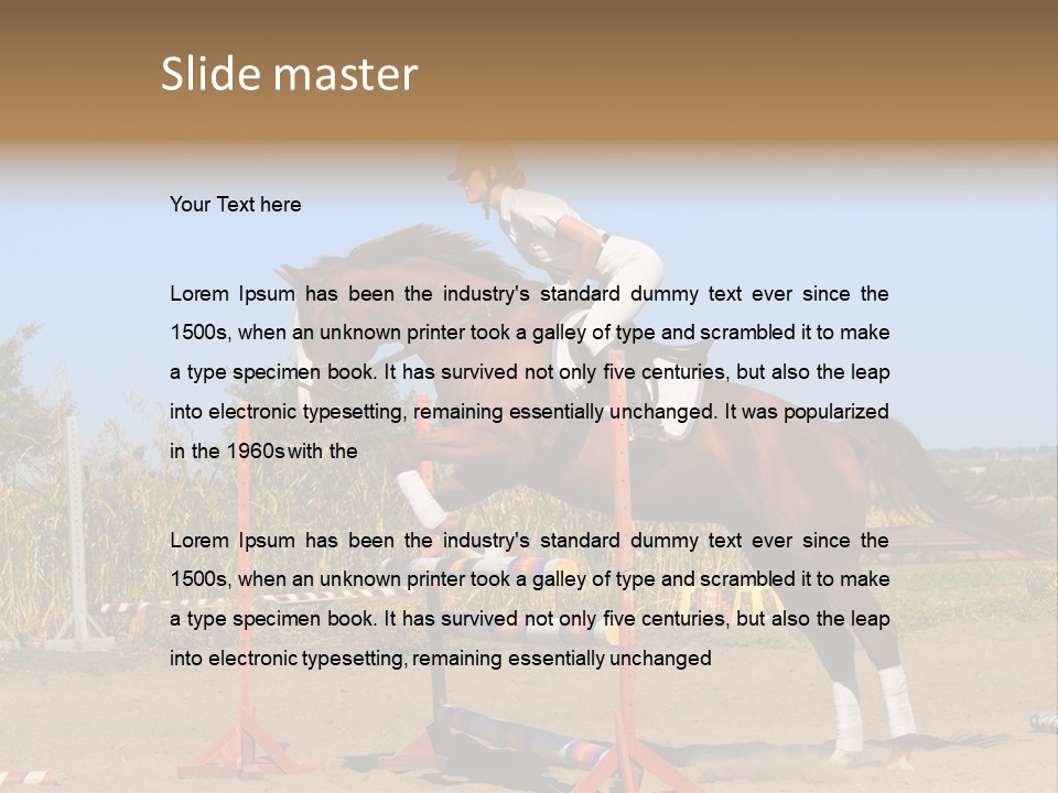 Training Woman Powerful PowerPoint Template