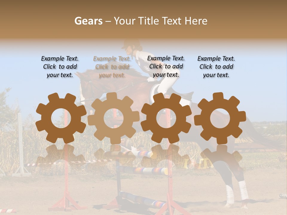 Training Woman Powerful PowerPoint Template