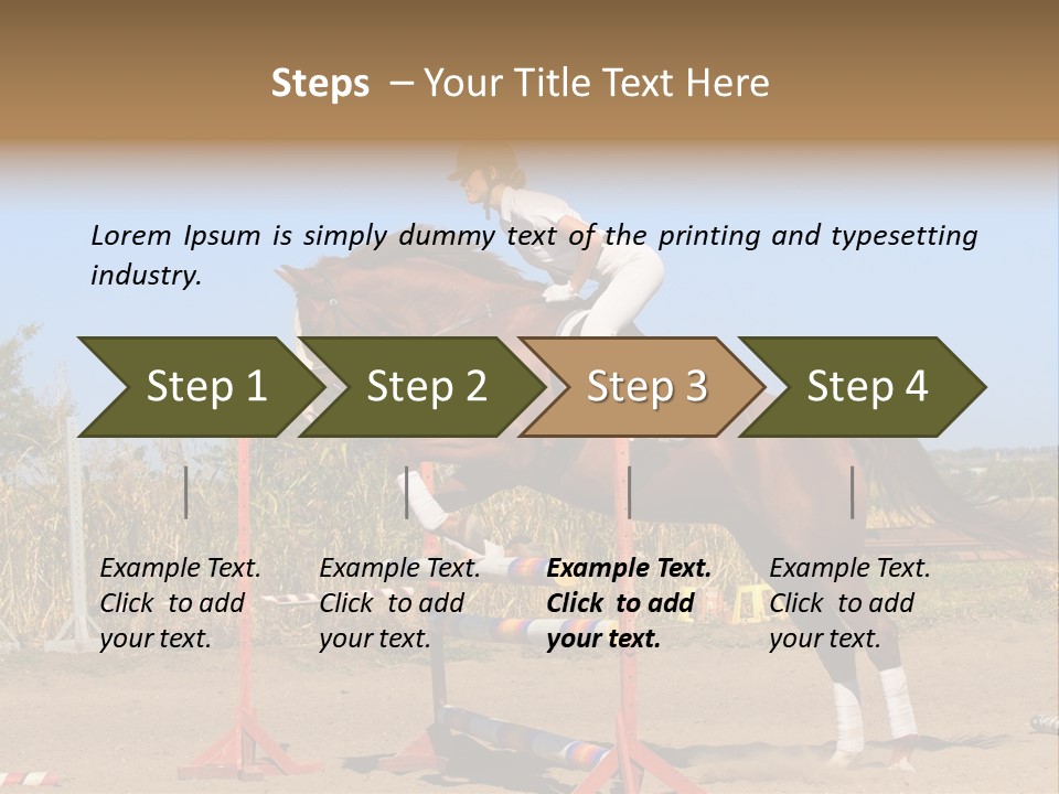 Training Woman Powerful PowerPoint Template