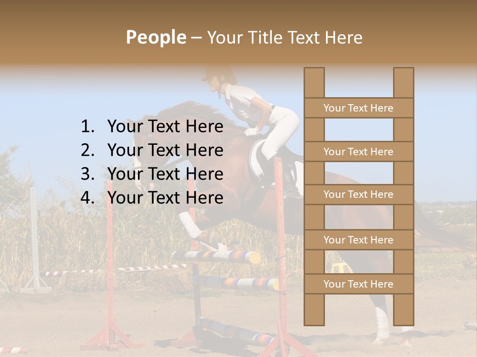 Training Woman Powerful PowerPoint Template