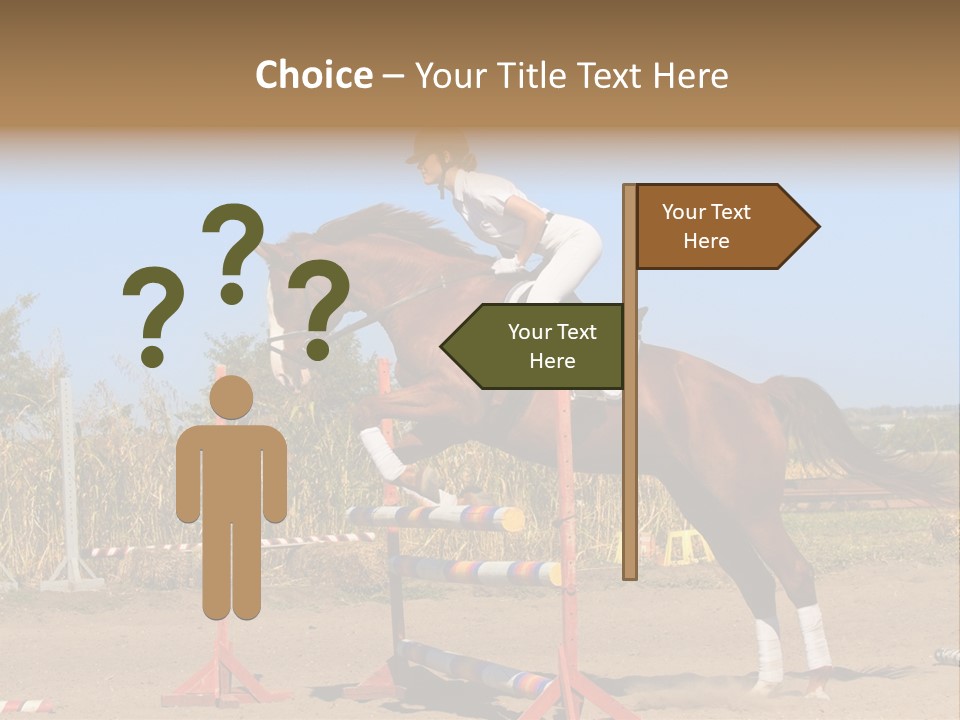 Training Woman Powerful PowerPoint Template