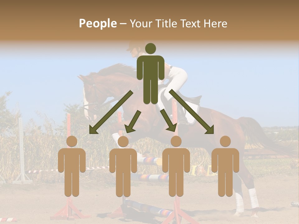 Training Woman Powerful PowerPoint Template