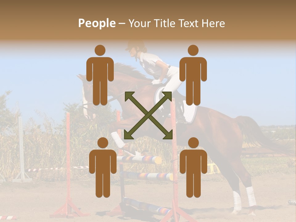 Training Woman Powerful PowerPoint Template