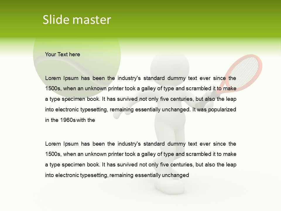 Abstract Success Athlete PowerPoint Template