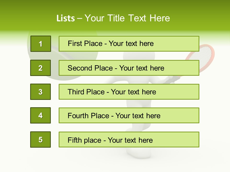 Abstract Success Athlete PowerPoint Template