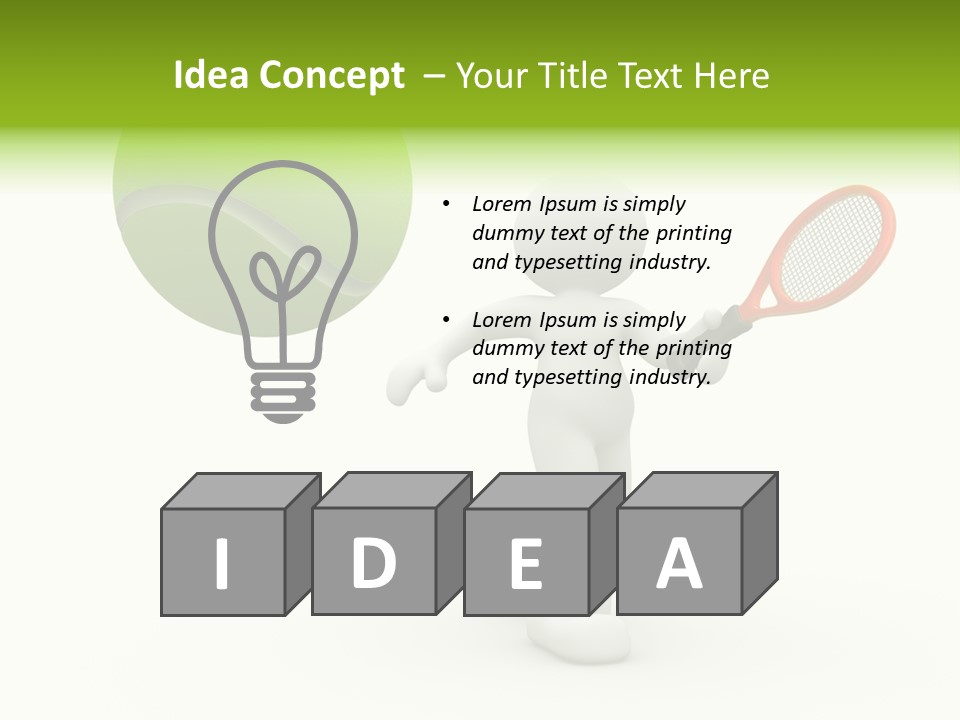 Abstract Success Athlete PowerPoint Template