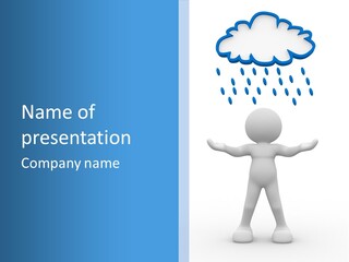 Rainy Storm Men PowerPoint Template